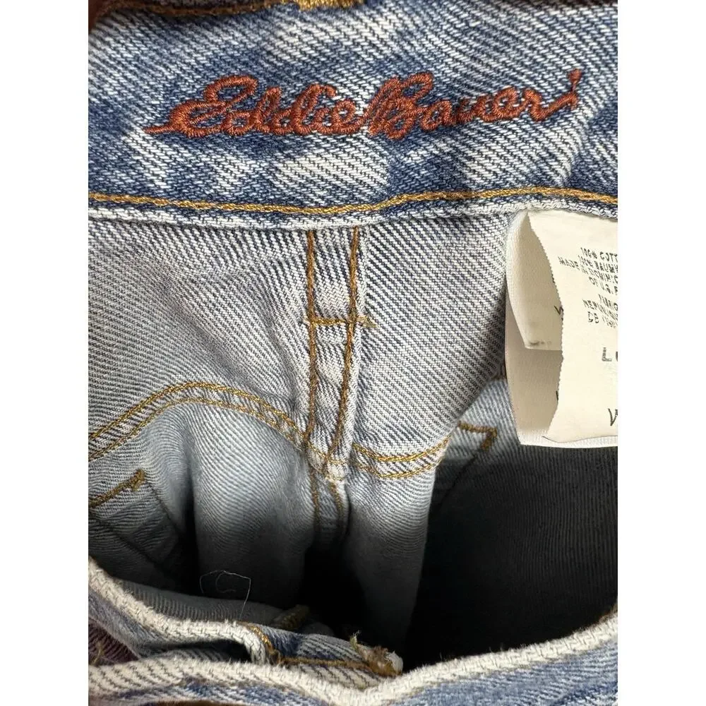 Eddie Bauer Men’s Jeans 36x36 Loose‎ Fit Straight Leg Light Wash Denim